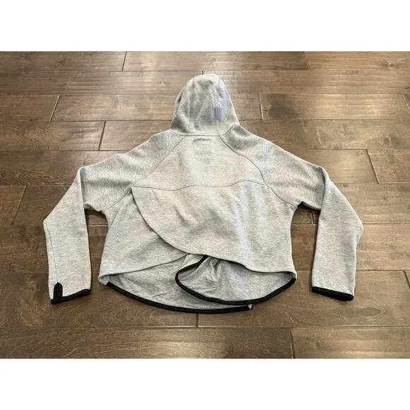 Nike Womens Gray Tech Fleece Butterfly Sweatshirt Full Zip Jacket Size S 617358 - Picture 3 of 10